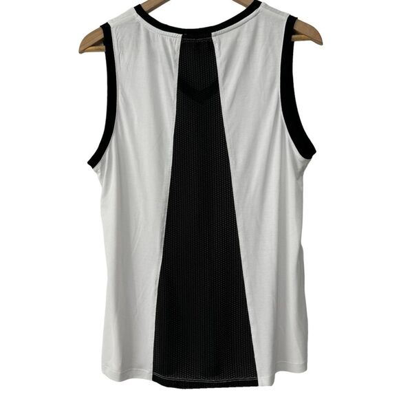 Blanc Noir White and Black V-Neck Tank Top Size Med - Picture 2 of 9